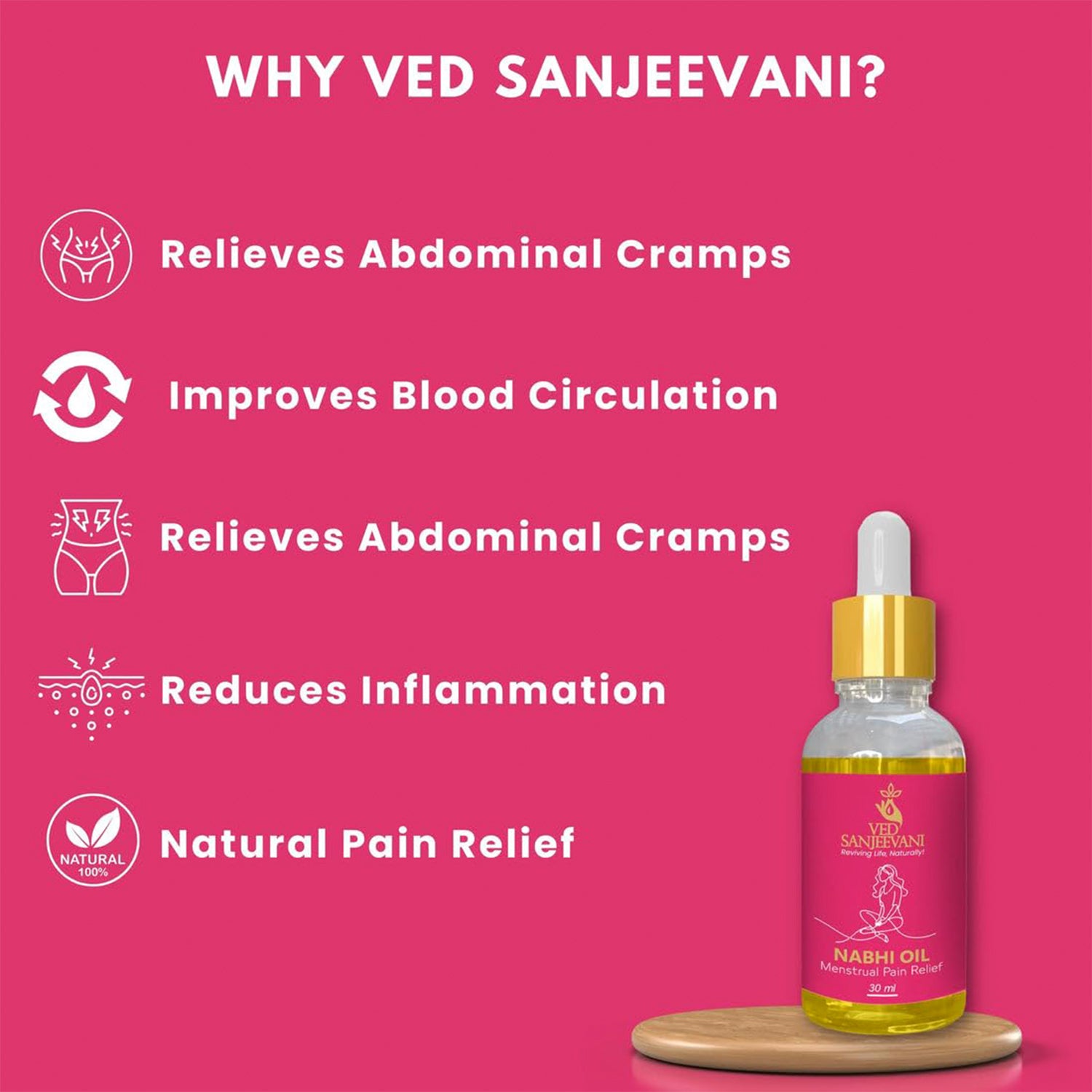 Ved Sanjeevani Nabhi Oil For Menstrual Pain Relief (30ml  1 Pc) Ved Sanjeevani Nabhi Oil For Menstrual Pain Relief (30ml  1 Pc)